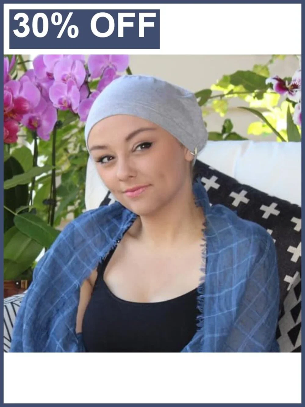 Moisture Wicking Chemo Sleep Cap Night Beanie for Women - Bamboo Rayon, UPF